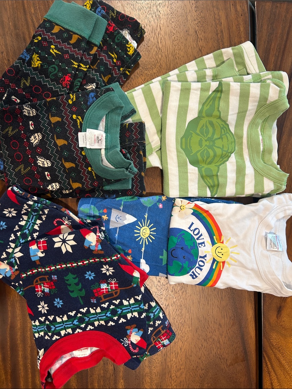 Lot of 4 Pair Hanna Andersson PJs - Size 5
